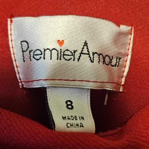 Premier Amour off-shoulder red dress, size 8 - Picture 4 of 4